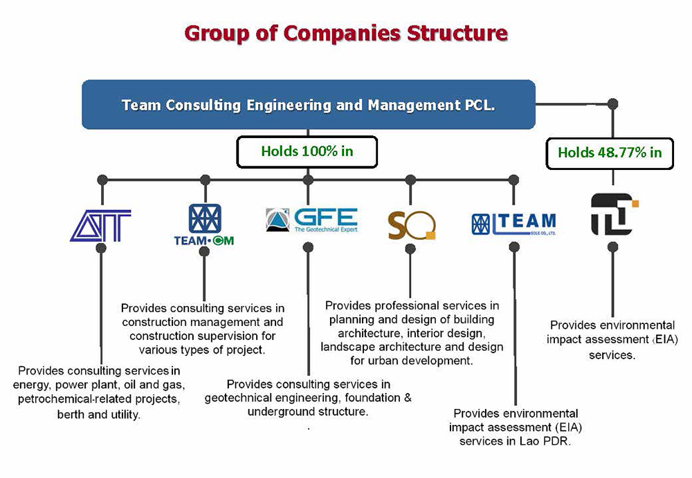 Organization Structure Group Of Companies Team Group